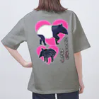 LalaHangeulのマレーバク　似てないけど親子です　バックプリント Oversized T-Shirt