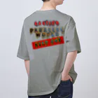 PALA's SHOP　cool、シュール、古風、和風、のcaution「parallelworld」ー立入禁止(バックプリント) オーバーサイズTシャツ