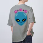 LalaHangeulの외계인(宇宙人) ハングルデザイン Oversized T-Shirt