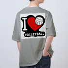 【volleyball online】の「ＩLOVE バレーボール」 Oversized T-Shirt