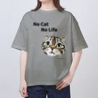 みきぞーん｜保護猫 ミッキー画伯と肉球とおともだちのmar オーバーサイズTシャツ