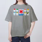 HBの鉛筆+のかき氷＿ドット絵 Oversized T-Shirt