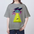 カンダ商店のI want to be taken by a UFO. オーバーサイズTシャツ