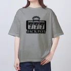 QUQU_WORKSのジャックポット スリーセヴン ブラック Oversized T-Shirt