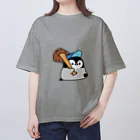 DECORの心くばりペンギン 野球するの ver. オーバーサイズTシャツ