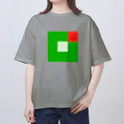 3×3 のドット絵のライン - 3×3 のドット絵 オーバーサイズTシャツ