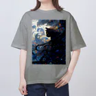 たゆたゆの黒猫-妖(AYAKASHI)- オーバーサイズTシャツ