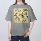 art-Laboの河鍋暁斎 【世界の名画】 カエル 浮世絵 ☆日本画☆ 絵画 美術 art オーバーサイズTシャツ