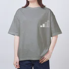 PyriteDesignのアンテナ2本【Tシャツ】【前面ワンポイント】【デザイン色：白】 オーバーサイズTシャツ