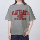 Mappila SHOPのカレッジ風［ネバダカラー］　フラットアース　FLATEARTH Oversized T-Shirt