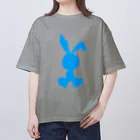【KOTCH】 Tシャツショップのラビット　アクア オーバーサイズTシャツ