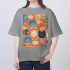 aokitaの少し不思議なねこのアート Oversized T-Shirt