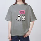 富士見さくらねこ応援団　チャリティー部の猫達と。イラスト オーバーサイズTシャツ