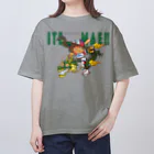 バッファ君  goods【近鉄バファローズ／1976-1996】の龍に跨がる！ITEMAE（緑） オーバーサイズTシャツ