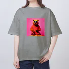 さとうさしみ。のメガネっクマ⑤ オーバーサイズTシャツ