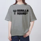 GORILLA SQUAD 公式ノベルティショップのGORILLA SQUAD ロゴ黒 オーバーサイズTシャツ