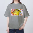 カラスのクッピのアオバトのフウワ オーバーサイズTシャツ