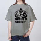 GORILLA SQUAD 公式ノベルティショップのアングリーゴリラビルダー/ロゴ黒 Oversized T-Shirt
