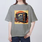 日本の風景 COOL JAPANの日本の風景:高度成長期の家電製品「テレビ」、Japanese scenery: Television, a home appliance during the period of high growth Oversized T-Shirt