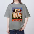 Saza-nami Antique designのTWIN PUPPIES オーバーサイズTシャツ