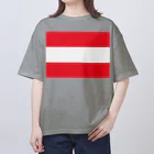 お絵かき屋さんのオーストリアの国旗 Oversized T-Shirt