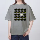 F2 Cat Design Shopの黒猫ボディーガード 001 オーバーサイズTシャツ