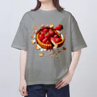 nekotama0224の飛び出すイチゴタルト Oversized T-Shirt