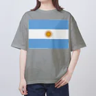 お絵かき屋さんのアルゼンチンの国旗 オーバーサイズTシャツ