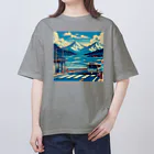 日本の風景 COOL JAPANの日本の風景:夏にバス旅行、ｊapanese scenery: Bus trip in summer オーバーサイズTシャツ