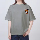 アナ５３ショップの【春・夏用】体育座りするお馬『アナ５３』verピッチャー Oversized T-Shirt