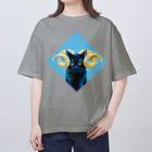 HB eichibiiのhorned cat（ヒツジ）（手描き） オーバーサイズTシャツ