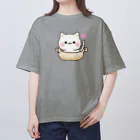 DECORの気づかいのできるネコ　ねこ鍋 オーバーサイズTシャツ