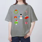 🐸かえるさんと仲間たち🐸のかえるさんのクリスマスB Oversized T-Shirt