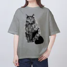 segasworksの長毛の猫 オーバーサイズTシャツ