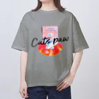 MyuKoraのCat's paw_ロゴ2 オーバーサイズTシャツ