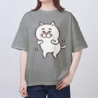 目つきの悪い猫＠いけやけいの踊るにゃんこ Oversized T-Shirt