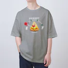 イラスト MONYAAT の腹ペコゲージ　ピザ　B*Ｌ配置 オーバーサイズTシャツ