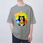 dodonkoshopの美味！ハンバーガー猫 オーバーサイズTシャツ