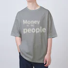 ミラくまの白文字Money to the people オーバーサイズTシャツ