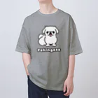 ペキニーズくらぶ（SUZURI支店）のペキニーズ・ホワイト（サマーカット）（全身） Oversized T-Shirt