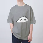 ラクガキ絵のだれてる白い生き物 オーバーサイズTシャツ