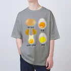 LalaHangeulの卵 生卵 半熟 完熟⁉︎　韓国語デザイン Oversized T-Shirt