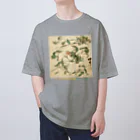 art-Laboの河鍋暁斎 【世界の名画】 カエル 浮世絵 ☆日本画☆ 絵画 美術 art オーバーサイズTシャツ