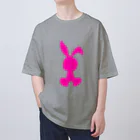 【KOTCH】 Tシャツショップのラビット　ピンク Oversized T-Shirt