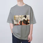 春画アートTシャツショップの喜多川歌麿『歌満くら』　春画アートグッズ Oversized T-Shirt