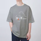 おっとちゃんとフラワーノーズのグッズのおっとちゃんロゴ（白） Oversized T-Shirt