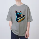 黒猫TAORU保護猫徒然日記帳の黒猫タオル♪ オーバーサイズTシャツ