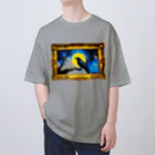 鴉番組公式SHOPの月夜のカラス。カラスチャンネルオリジナルデザイン オーバーサイズTシャツ