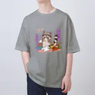 メリーショップの汚染嘆きアライグマ オーバーサイズTシャツ