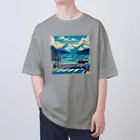 日本の風景 COOL JAPANの日本の風景:夏にバス旅行、ｊapanese scenery: Bus trip in summer オーバーサイズTシャツ